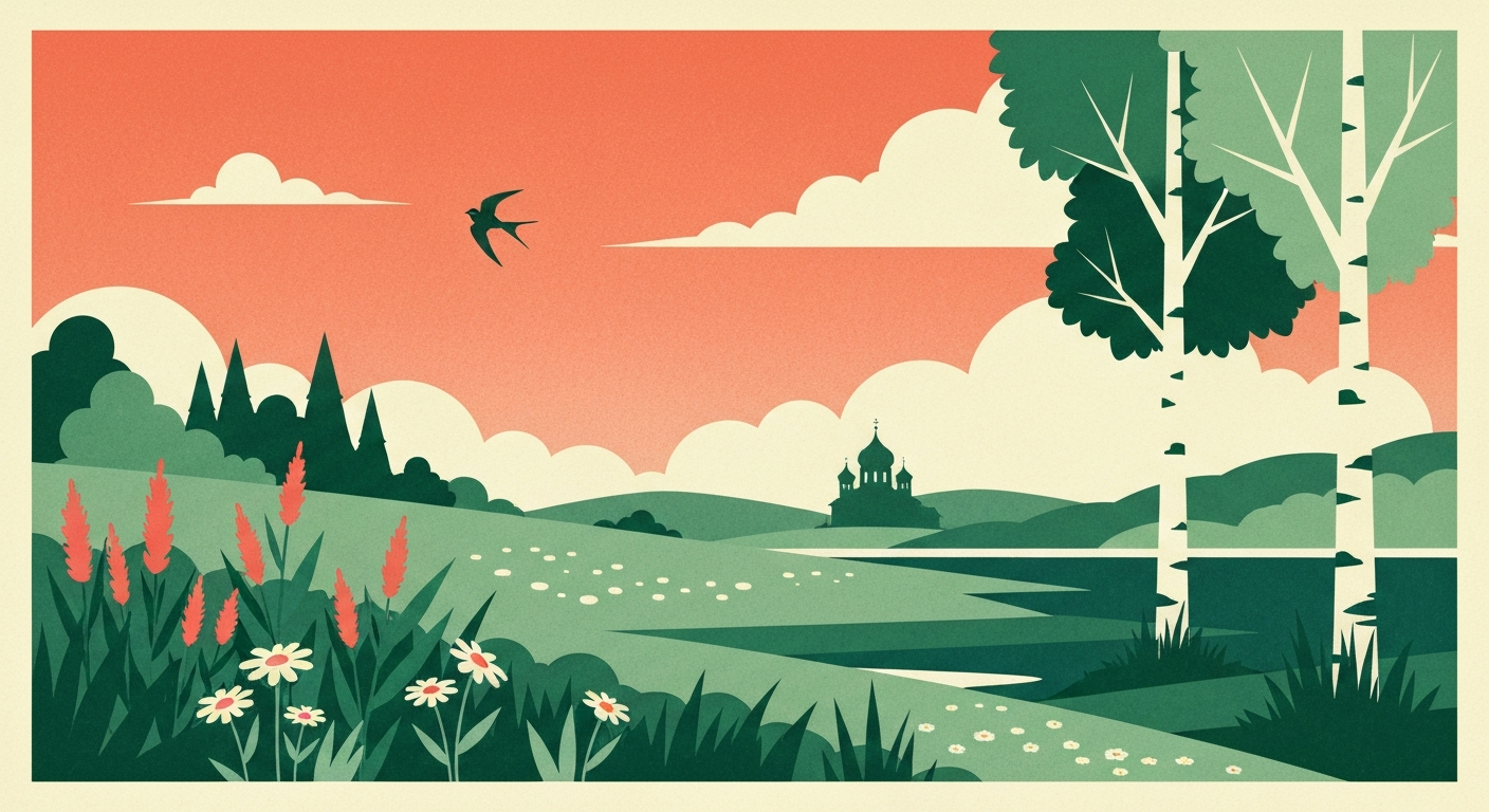 Ornate Cyrillic lettering of popular Russian female names arranged on a warm paper-toned background with floral motifs